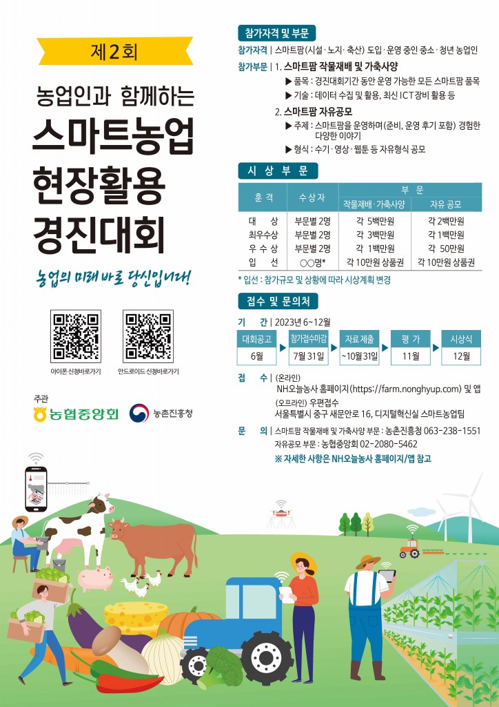 제2회 스마트농업 현장활용 경진대회 포스터